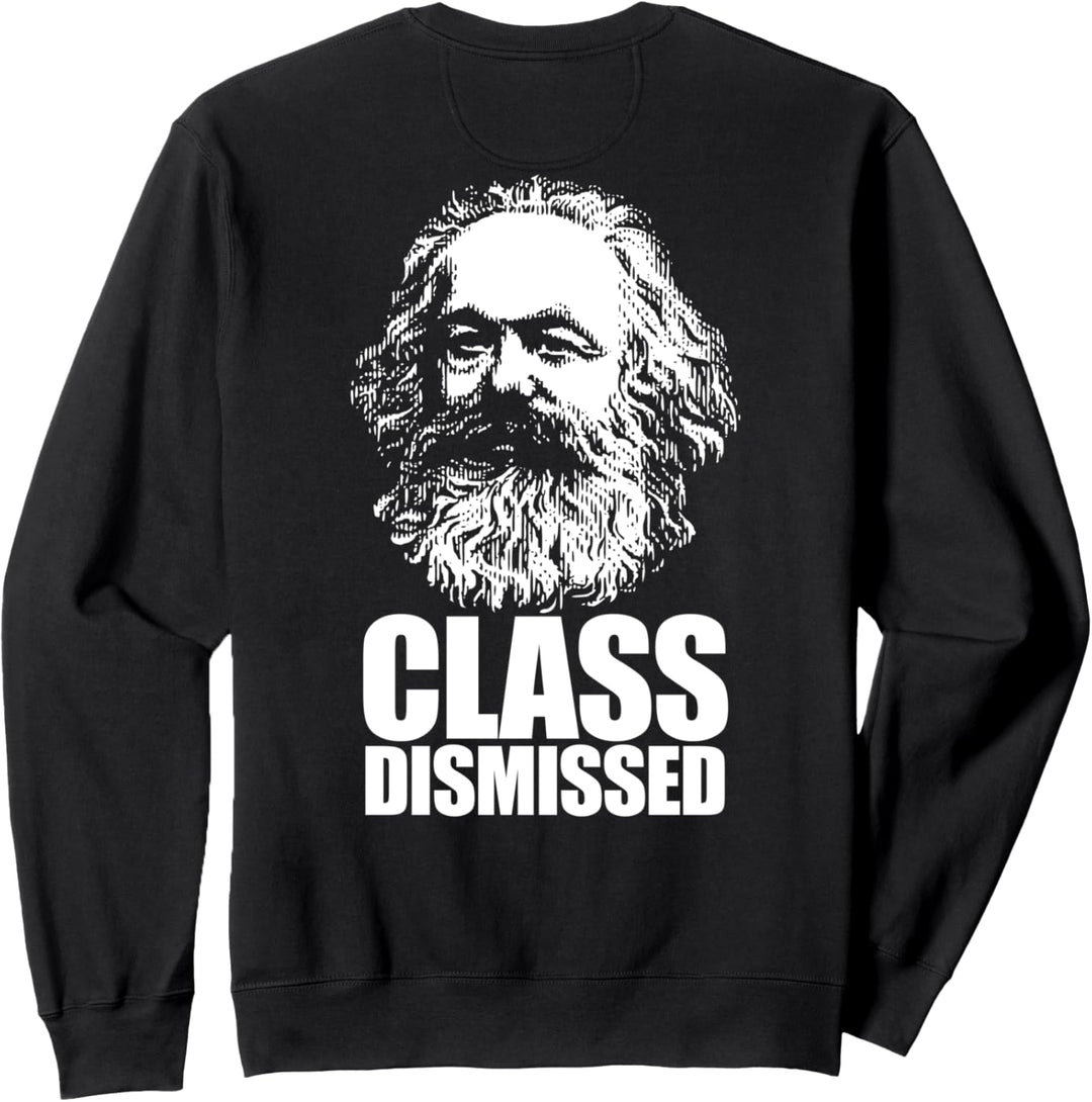 Karl Marx lustige kommunistische Meme auf der Rückseite. Sweatshirt