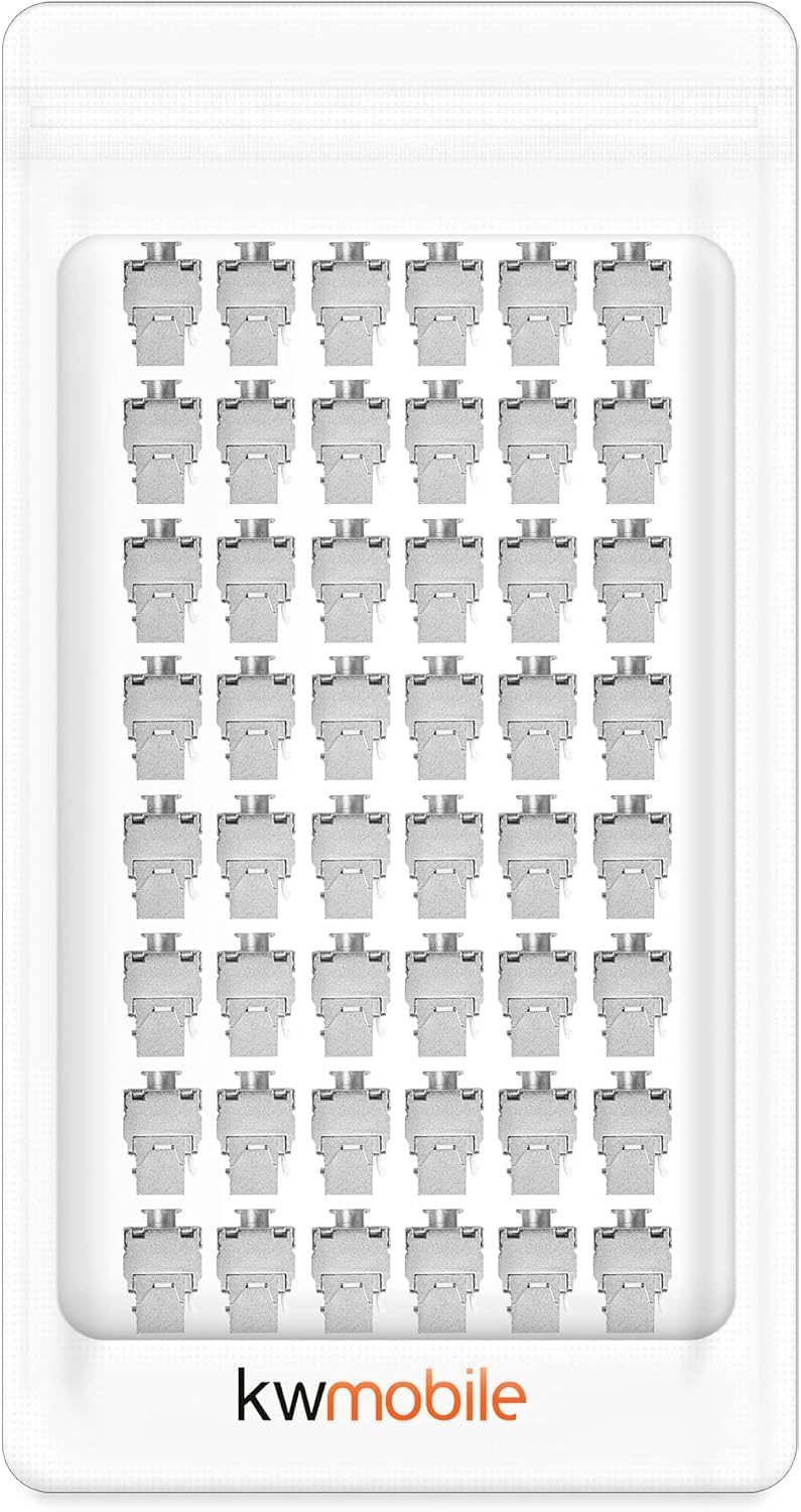 kwmobile 48x Keystone Modul für CAT 6A Kabel - 10 Gbit/s geschirmt Metall Gehäuse Schnappverschluss