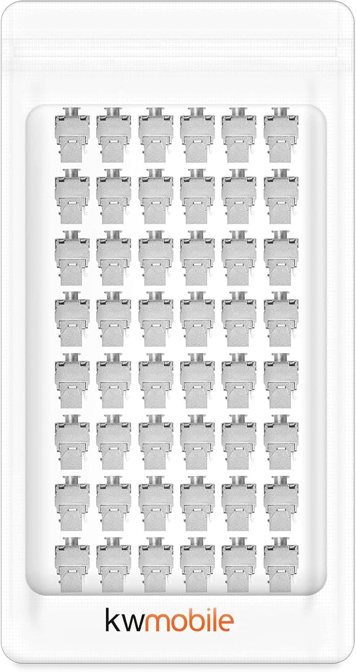 kwmobile 48x Keystone Modul für CAT 6A Kabel - 10 Gbit/s geschirmt Metall Gehäuse Schnappverschluss