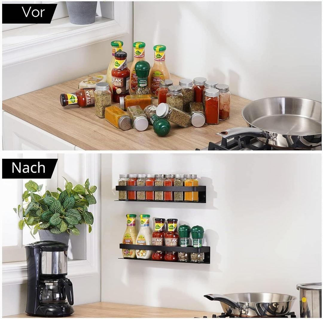 KES Gewürzregal Wand Gewürzhalter Gewürz Organizer Küche Gewürz Aufbewahrung Küchenregal Gewürze 40