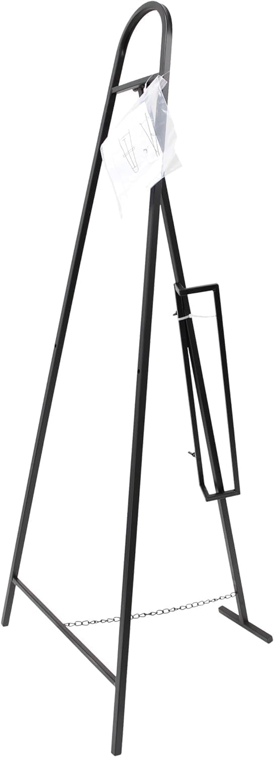 Staffelei "Modern" aus Metall, matt-schwarz, 115 cm hoch, Kundenstopper, Bilderständer, Dreifuss, Ma