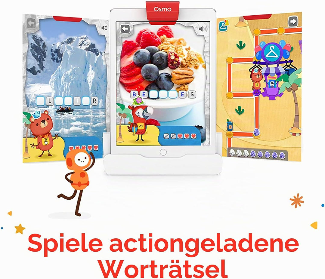 Osmo Geniale Wörter – Alter 6–10 Jahre – Interaktive Buchstabenerkennung, Telefonie, Sichtwörter & R