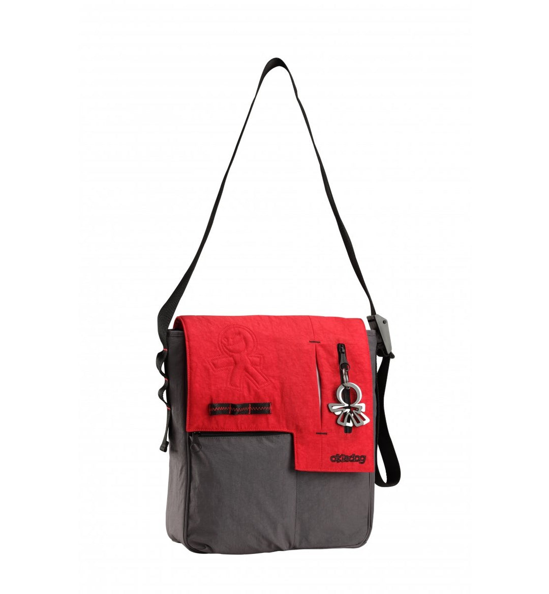 Okiedog Wickeltasche Loft Paige - rot/grau