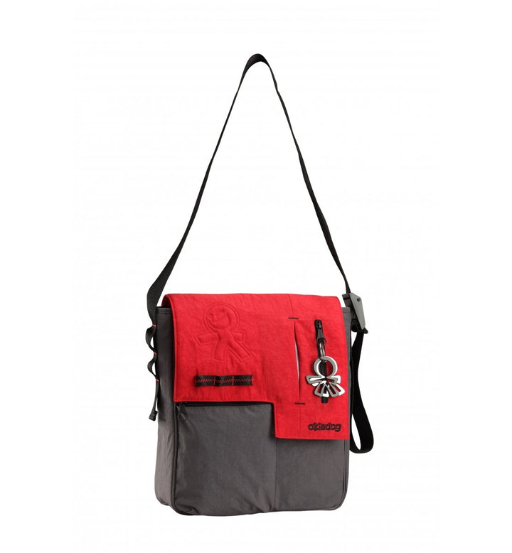 Okiedog Wickeltasche Loft Paige - rot/grau