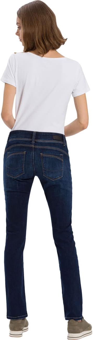 Cross Jeans Damen Loie - Regular Fit Blau Dark Blue W25-W34 Stretch Baumwolle Farbvariante:Dark 005