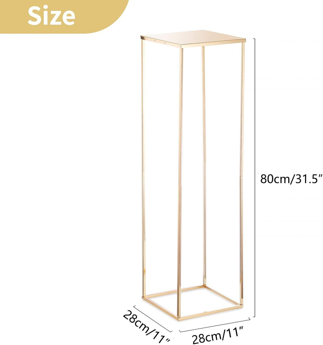 Nuptio Gold Vase für Hochzeit Tafelaufsätze - 2 Stück 80cm Hohe Metallblumenvasen Blumen Stehen für