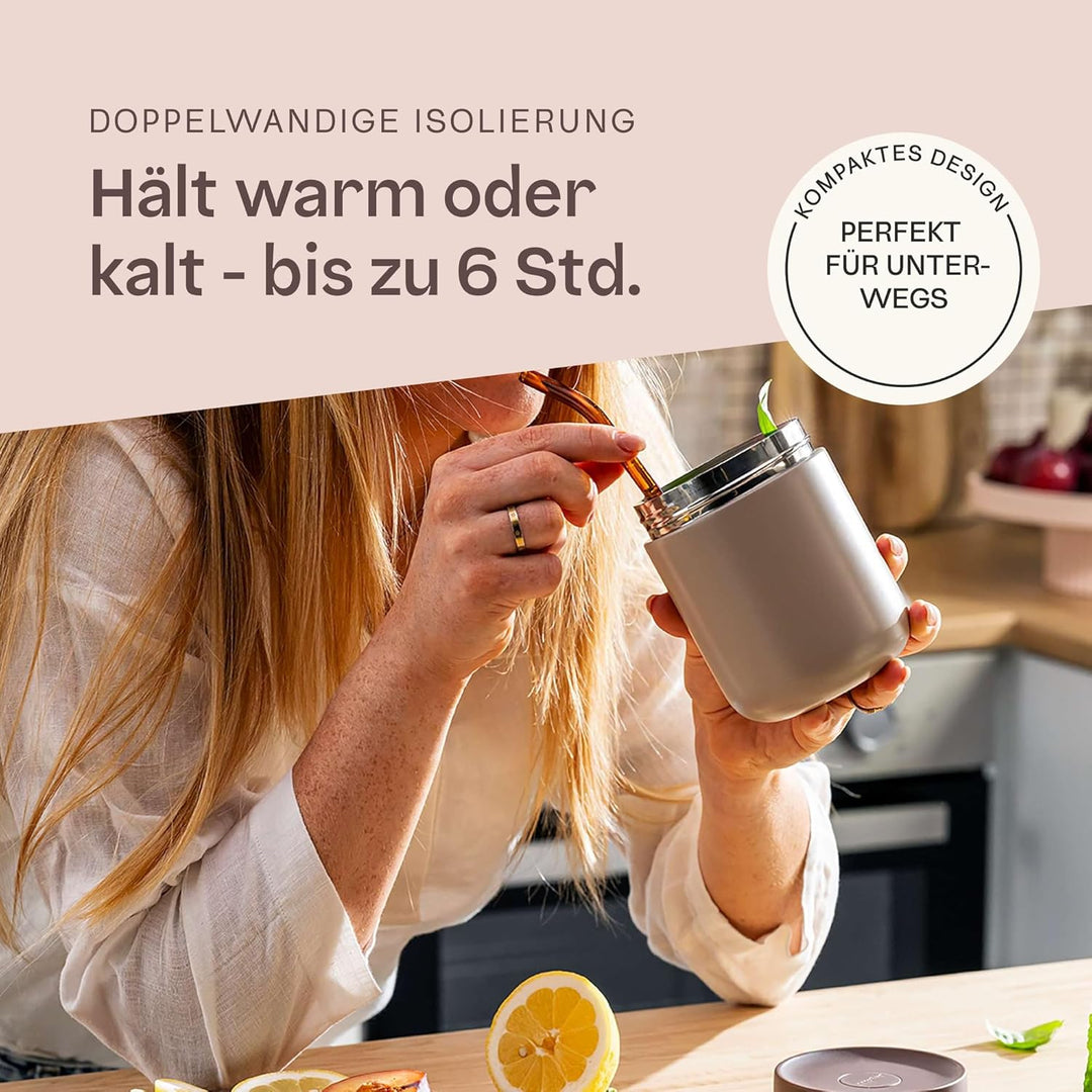 Berghoff Home Thermobehälter für Essen – 0,75L – Edelstahl Warmhaltebehälter – Thermobecher für Getr
