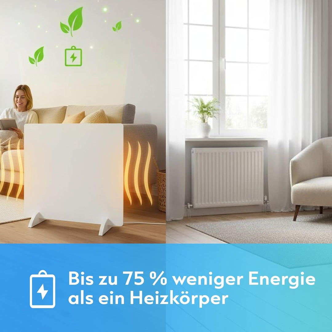 Silvergear® Infrarotheizung Standgerät 425W | Infrarotheizung Energiesparend | Infrarot Heizung Heiz