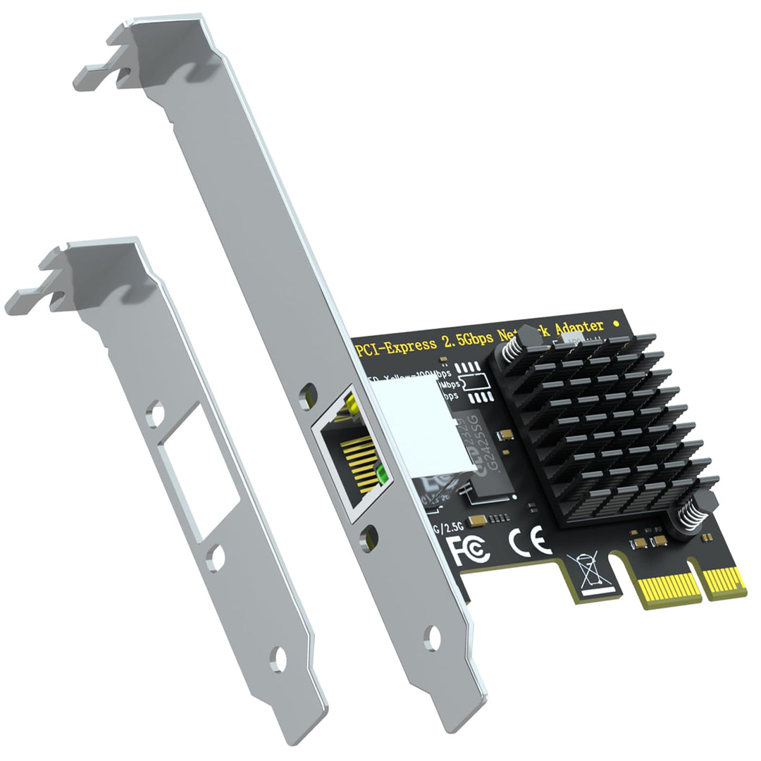 GLOTRENDS LE8105 2.5Gbps PCIe Ethernet Netzwerkkarte, RTL8125BG Chip, RJ45 LAN Port, PCIe X1 Install