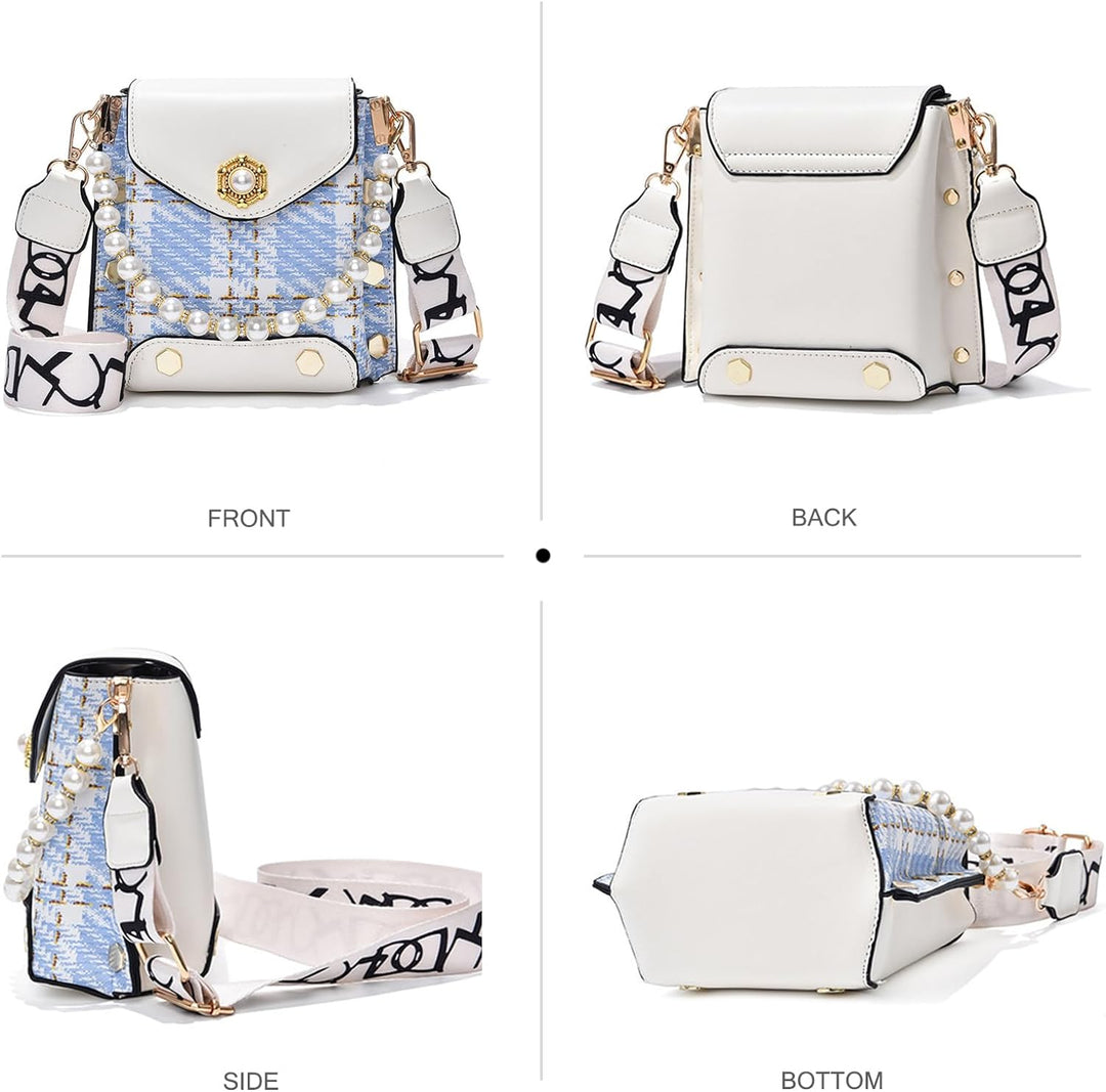 NICOLE & DORIS Süsse Handtaschen Damen Handytaschen Klein Umhängetasche PU Leder Mini Schultertasche