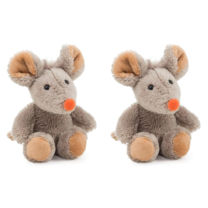 Schaffer 3547 Plüsch Magnet Kuscheltier Maus Eddi, grau, 11 cm (Packung mit 2), 11 cm (Packung mit 2