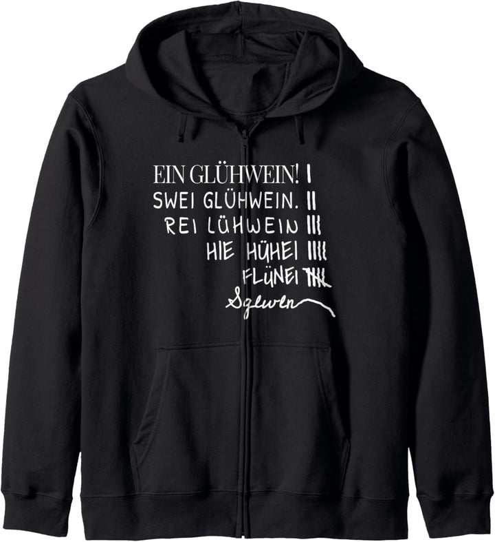 Witziges Glühwein Ein Swei Rei Weihnachtsfeier XMas Kapuzenjacke