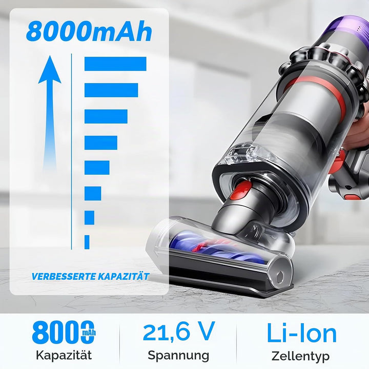 8000mAh V7 Akku Ersatzakku für Dyson V7 SV11 Kompatibel mit Dyson SV11 Animal Tigger Motorhead Absol