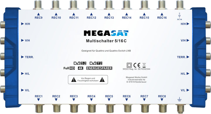 MegaSat 0600192 Multischalter 5/16 C Silber