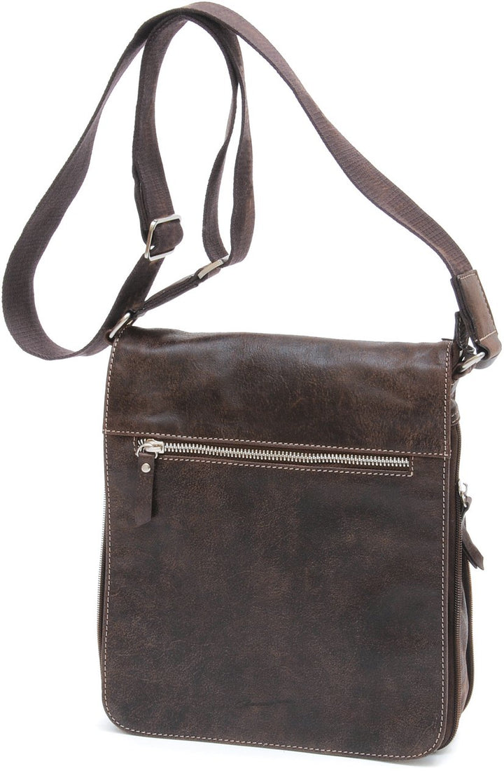 Gérard Henon , Herren Schultertasche Braun, Braun