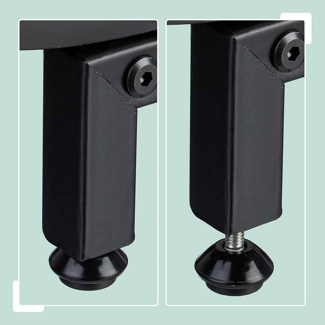 Relaxdays Kaminholzregal, 2 Ebenen, Metall, HxBxT: 81,5 x 34,5 x 30,5 cm, Brennholzregal innen, Feue