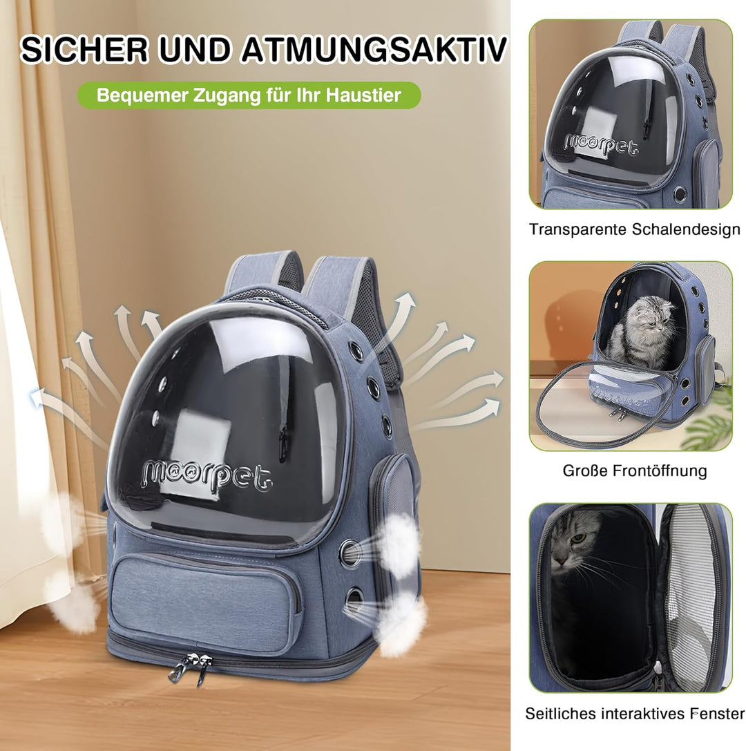 ALLSOPETS Katzenrucksack Träger Innovativer Reisender Bubble Rucksack Tragbar Haustierträger für Kat