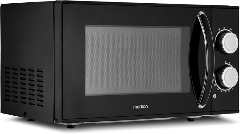 MEDION Mikrowelle, ca. 700 Watt Leistung, ca. 17 Liter Kapazität, 6 Stufen, Auftaufunktion, MD 15644