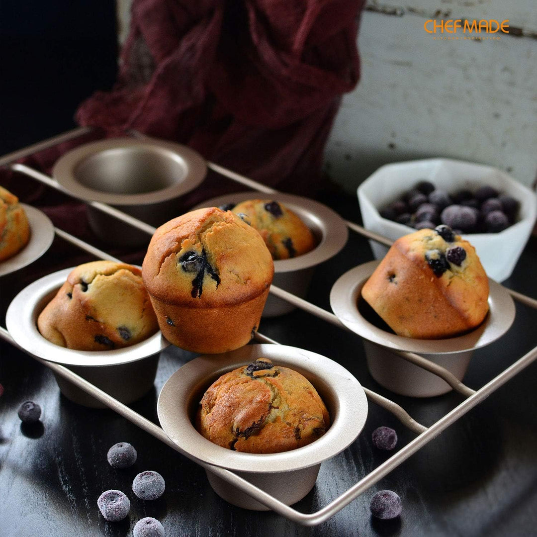 CHEFMADE Popover Kuchen Pan, 6-hohlraum Nicht-Stick Yorkshire Muffin Cupcake Pan Backformen für Ofen