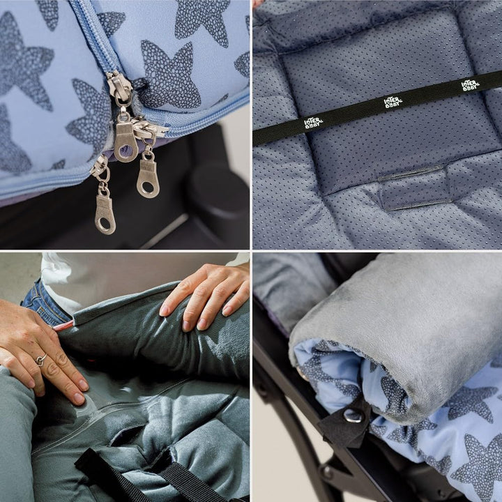 Universal WinterFusssack "Star Marino" für Kinderwagen, grau