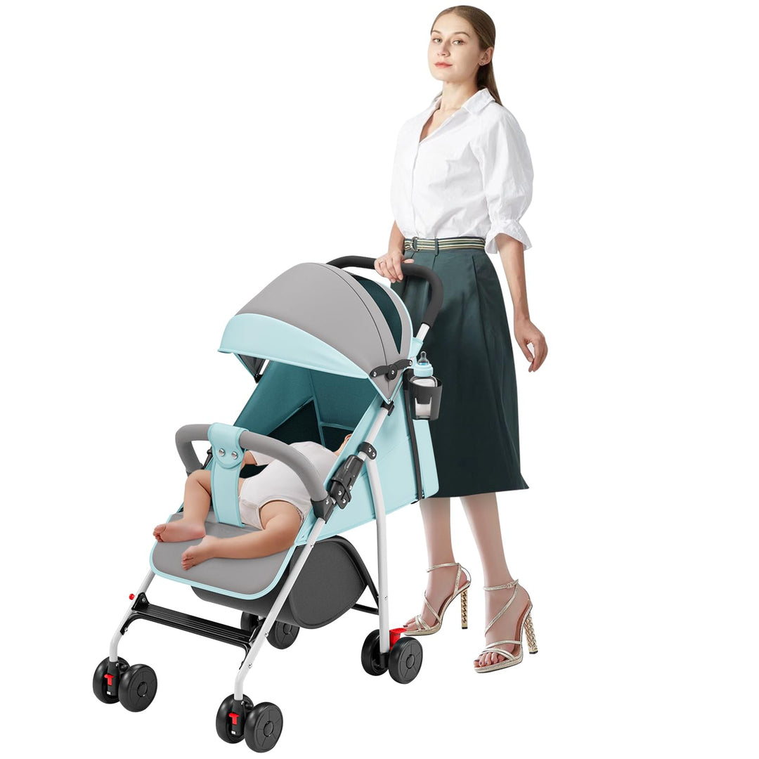 Kinderwagen für Kinder ab 6 Monaten, Sitzen/Liegen, verstellbarer Gurt, lockern zum Liegen, Anziehen