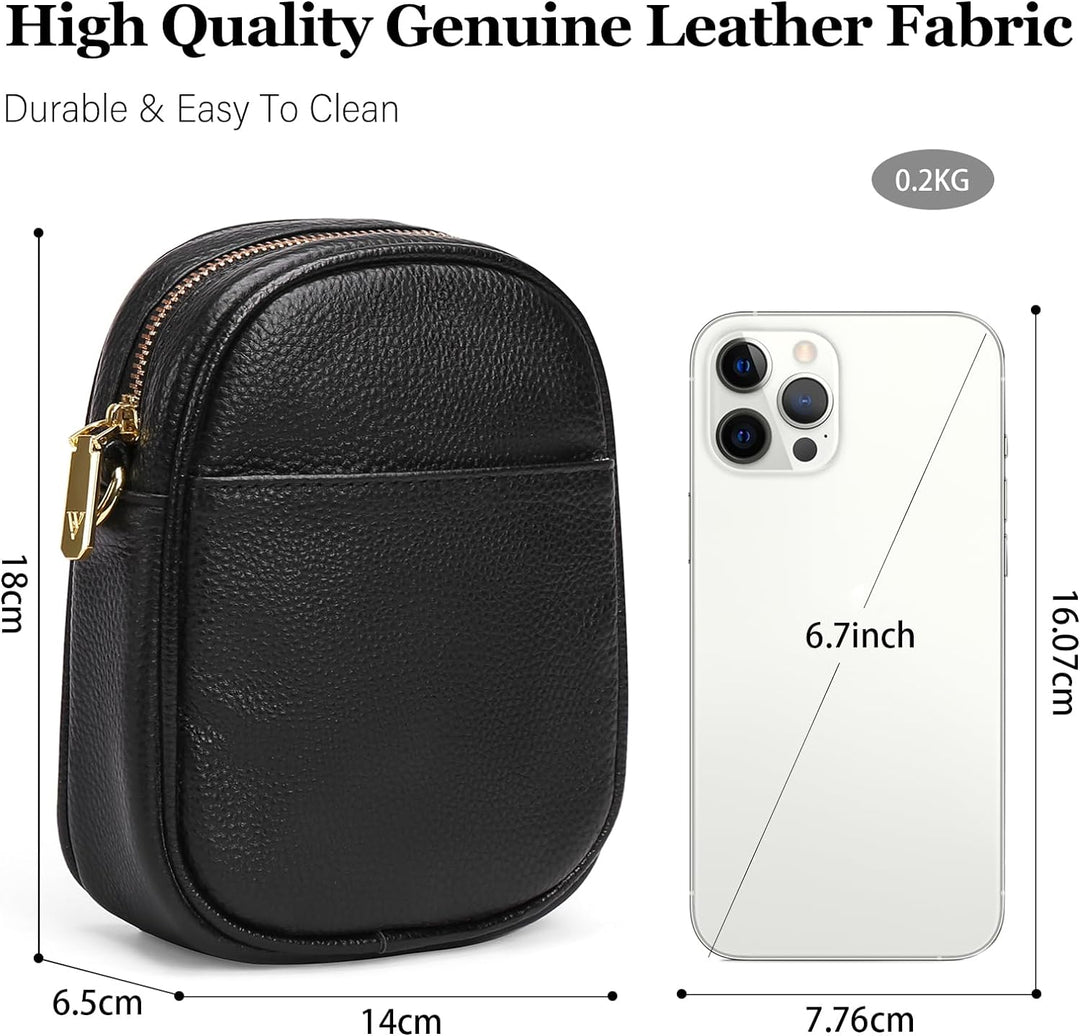 SENDEFN Handy Umhängetasche Damen, Leder Handytasche zum Umhängen Geldbörse Damen, Brieftasche mit V