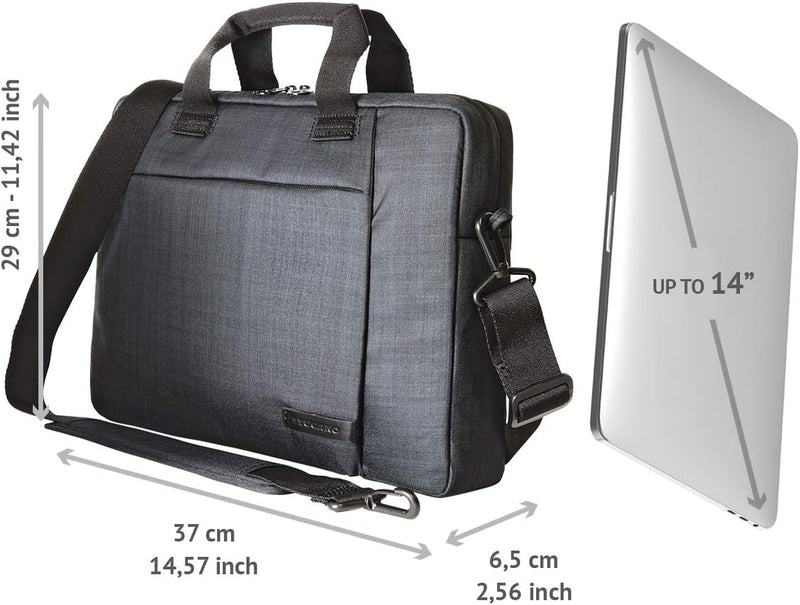 Tucano Svolta Tasche für Notebook/Tablet bis 35,6 cm (14 Zoll) schwarz