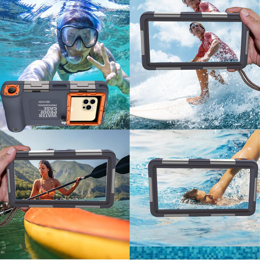 ZLIME wasserdichte Handyhülle 7.0 Zoll Unterwasser Wasserfeste Handy Wasserschutzhülle Handytasche,