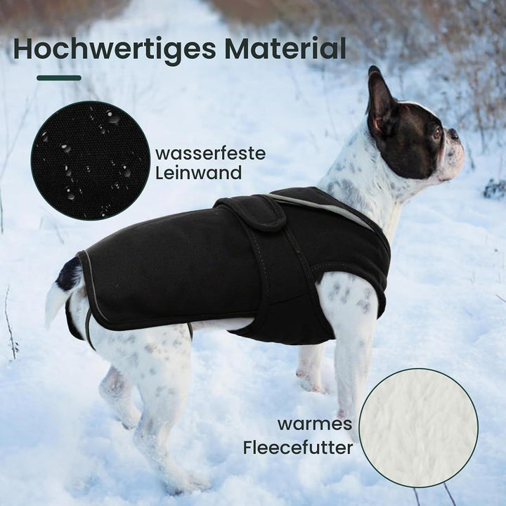 Kuoser Wasserdicht Hundemantel Hundejacke für Kleine Mittelgrosse Hunde, Reflektierende Leinwand Win