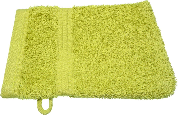 Julie Julsen Bio Waschhandschuh-Set 10 STK. 15x21 Limette 100% Baumwolle Frotte 550g/m² Limette 15 x