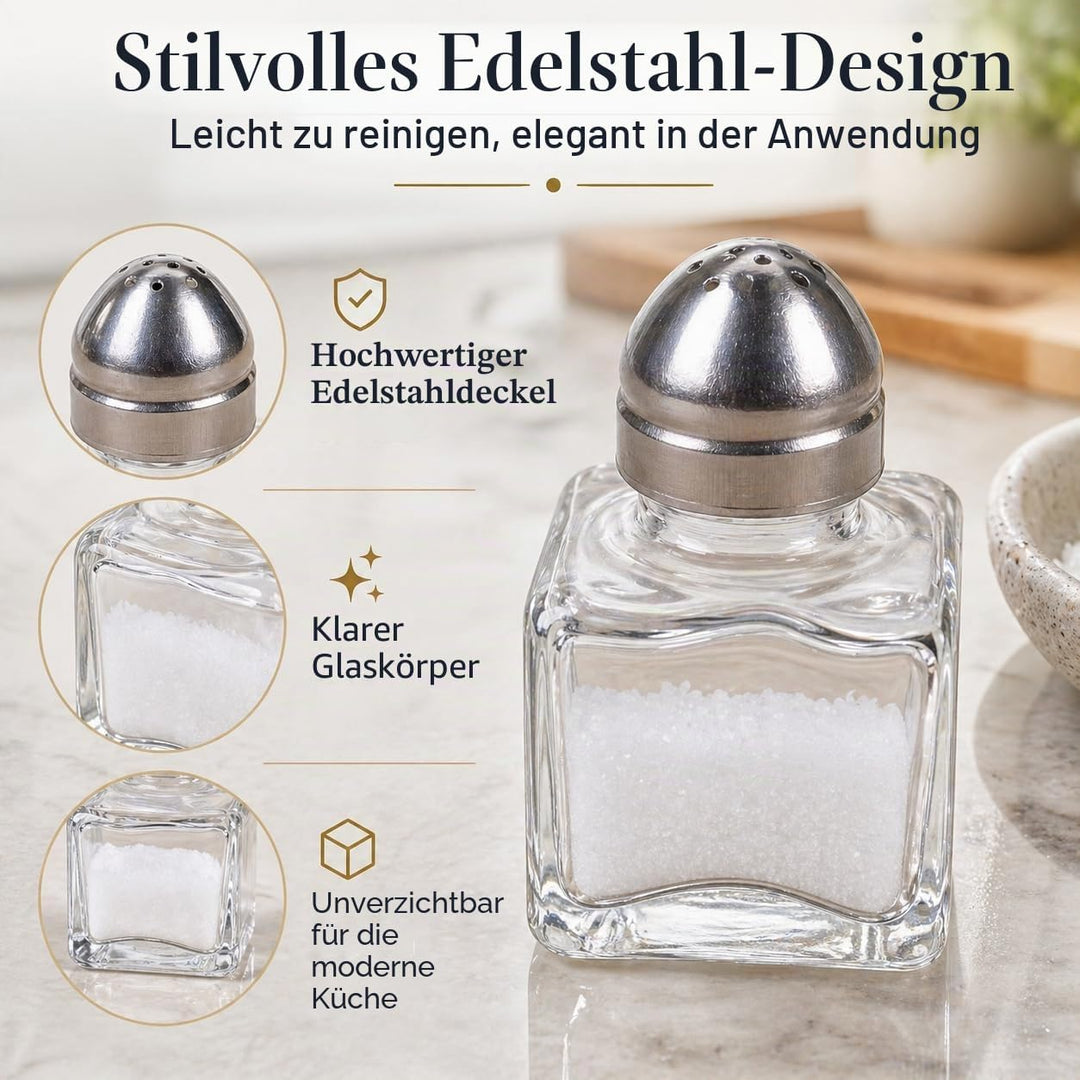 30 Mini-Salz- und Pfefferstreuer Set | Tragbares Salz- und Pfeffermühlen-Set | Kompakte Salz- und Pf