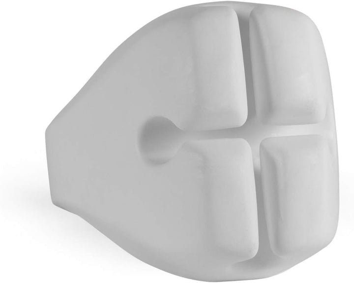 wellenshop Rettungsring-Halter für Reling Rohr Clip-On Weiss Rettungsring-Halterung Befestigung Anba