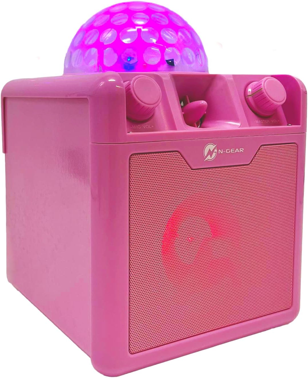 N-Gear DISCO410 Karaoke & Party Bluetooth Lautsprecher mit Discokugel, Mikrofon und Power Bank Funkt