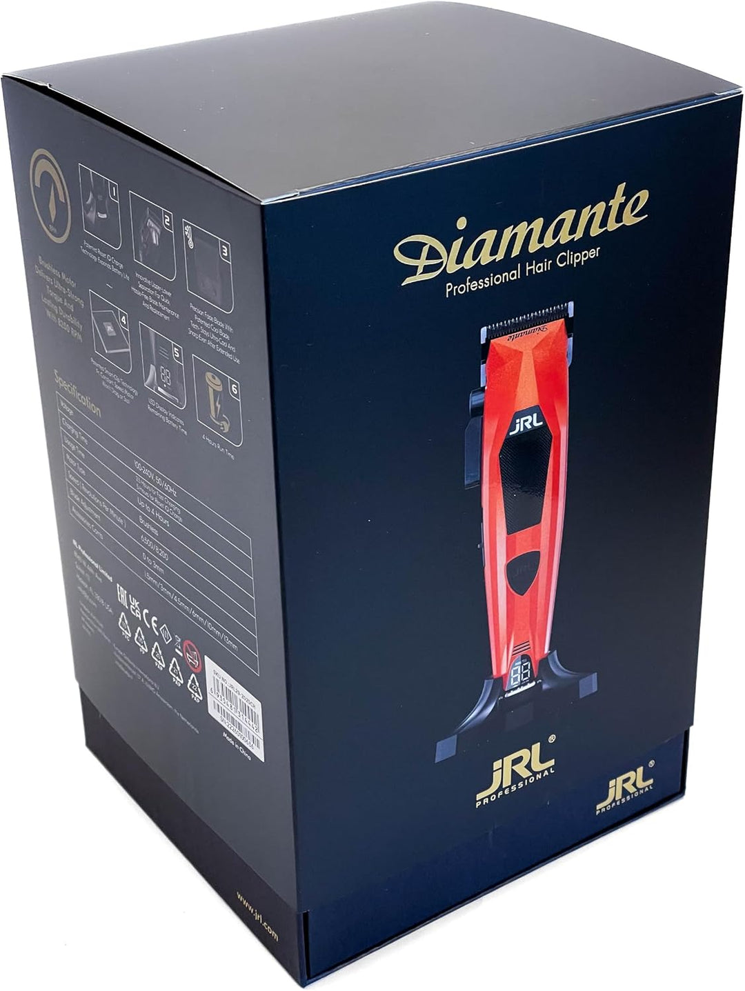 JRL Diamante, Profi Haarschneider, Barber, Trimmer, Haartrockner, Vortice, Friseur Set, Schwarz, Pro