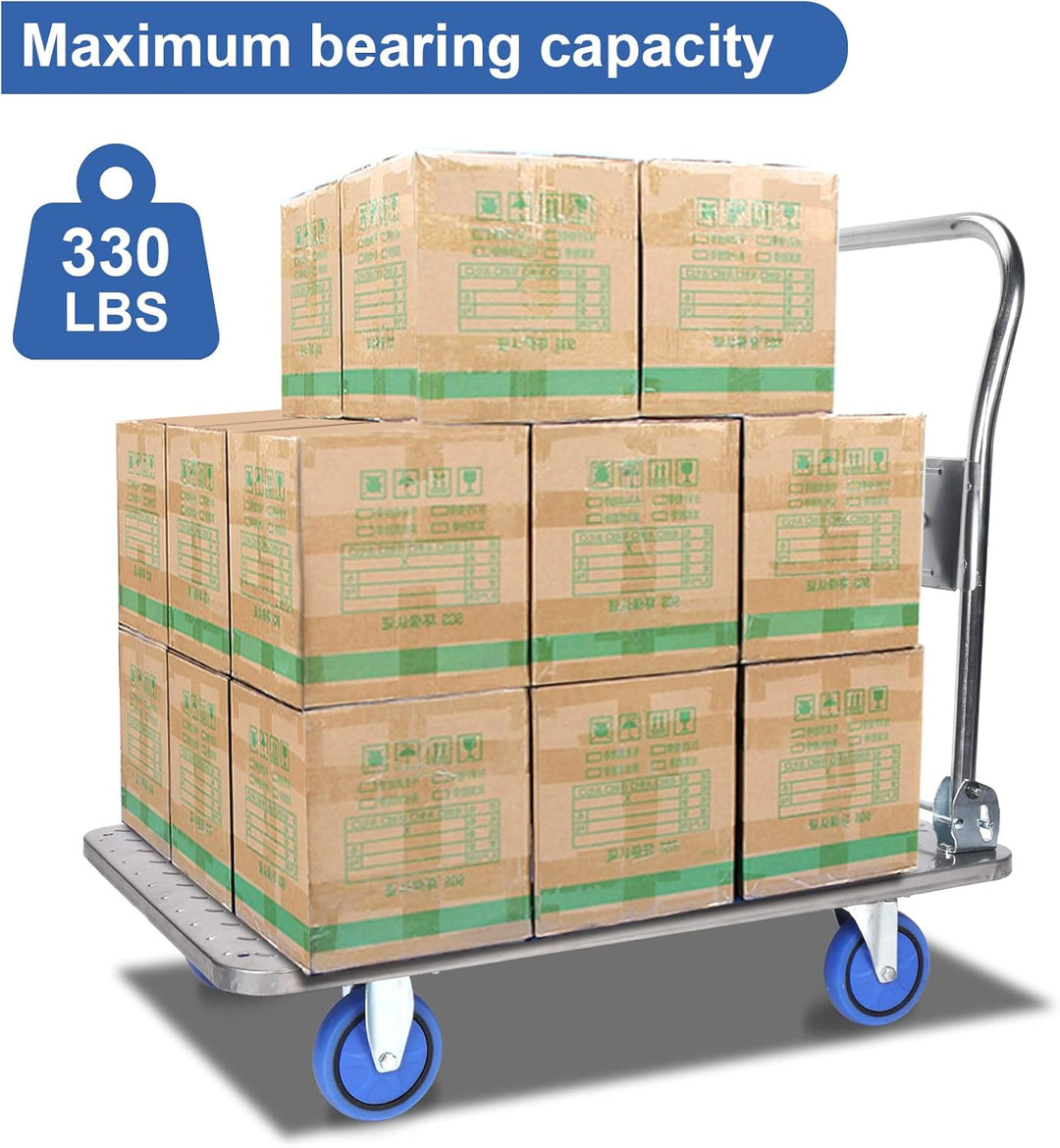 Klappbar Meister Plattformwagen, Faltbarer Plattform-Trolley, Sackkarre, 150 kg Tragkraft, 83 x 70 x