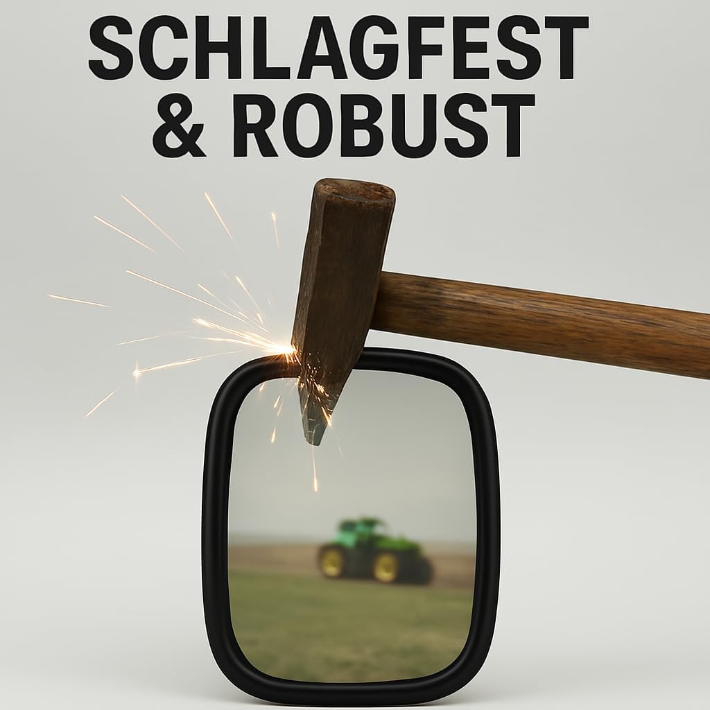 2x Aussenspiegel Rückspiegel ø10 Traktor Bagger 175x125 Spiegelarm Spiegelhalter