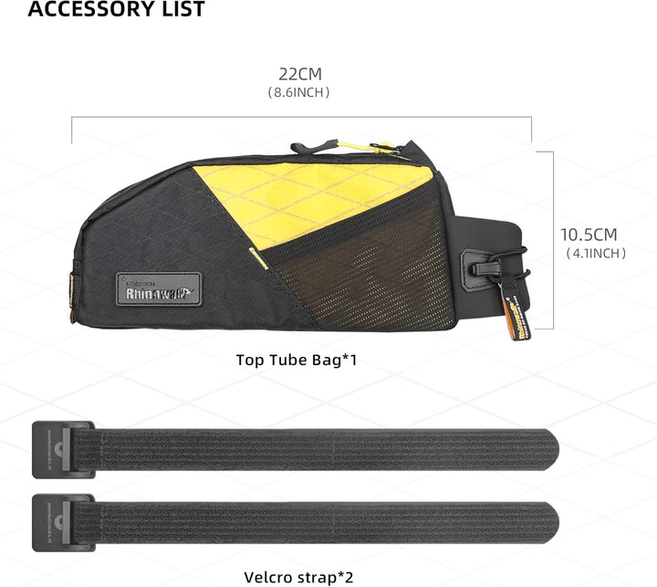 Rhinowalk Fahrradrahmentasche 1,2L – wasserdichte Lenkertasche mit Handyhalterung, kleine Fronttasch
