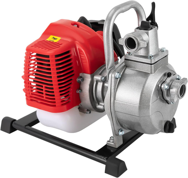 Benzin-Wasserpumpe 1450W Motorleistung, 2-Takt 42.5cc Benzin Schmutzwasserpumpe Wasserpumpe Gartenpu