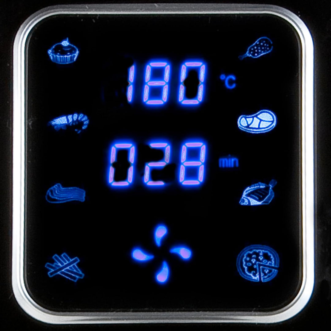 DOMO DO513FR Airfryer Heissluftfritteuse XXL 5,5 l,Schwarz/Silberfarben