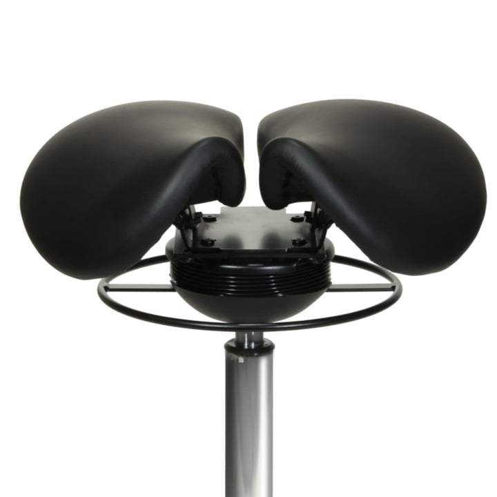 Teqler Sattelshocker mit Swing-Mechanismus schwarz