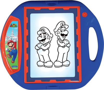 Lexibook CR310NI Super Mario Zeichenprojektor 4 Stempel, 10 Vorlagen, beleuchteten Fläche, 1 Stift e