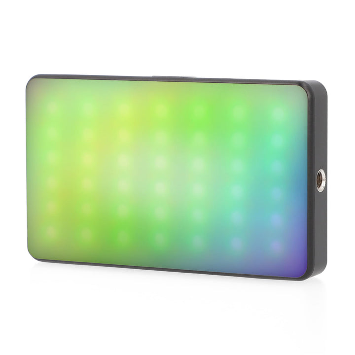ayex vielseitige RGB LED Videoleuchte mit 20 Lichteffekten LCD-Display und integriertem Akku 20 Lich