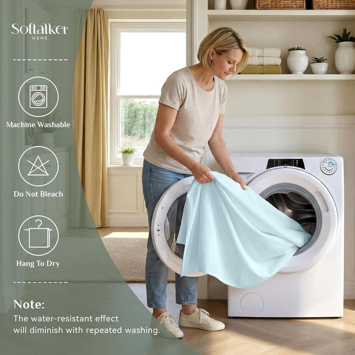 Softalker Rechteckige Tischdecke, wasserdicht und schmutzabweisend, knitterfrei, waschbar, 210 g/m²,
