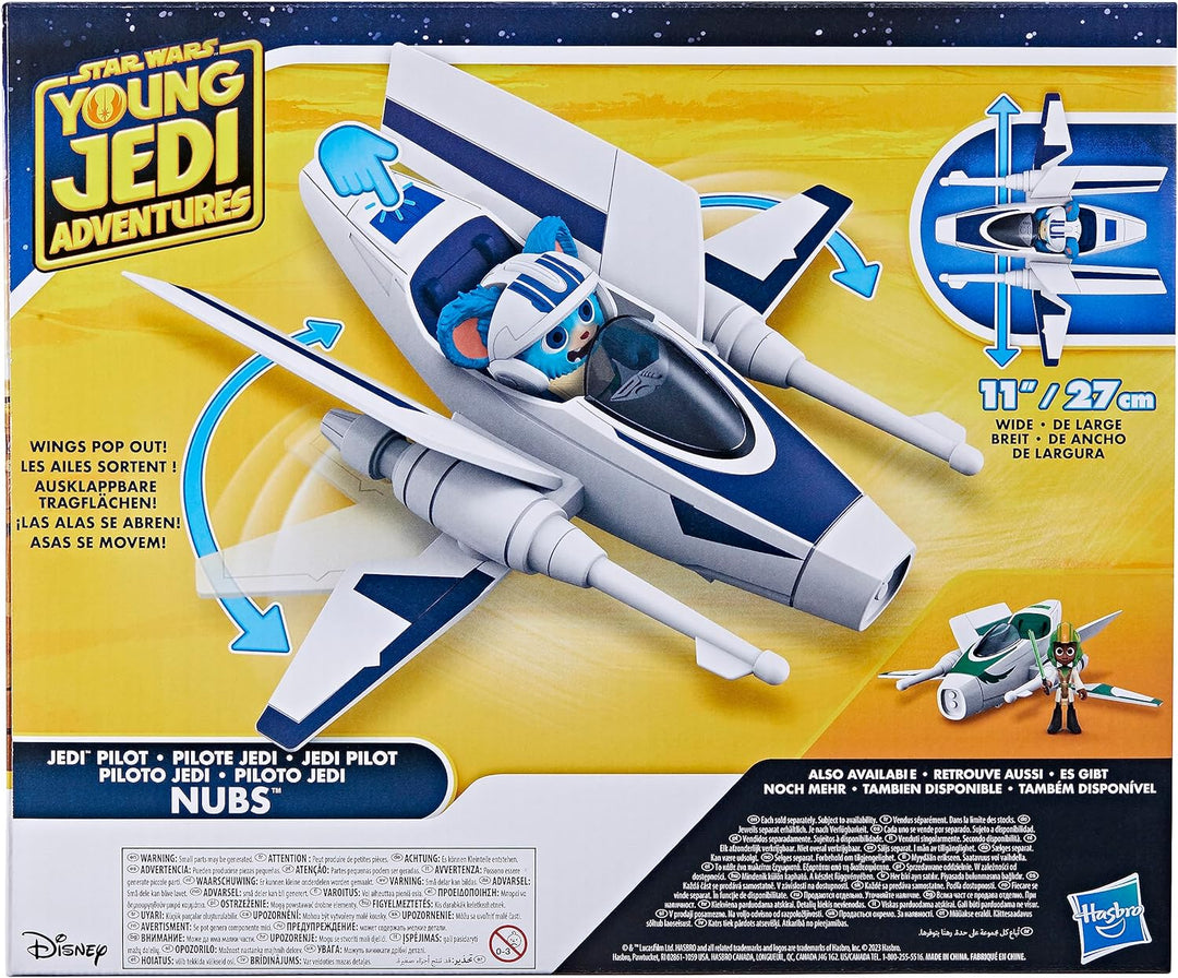 Star Wars F8015 EIGENSCHAFTSFAHRZEUG NORDWESTEN Nubs Jedi Pilot, Figur mit Raumschiff, 10 cm Masssta