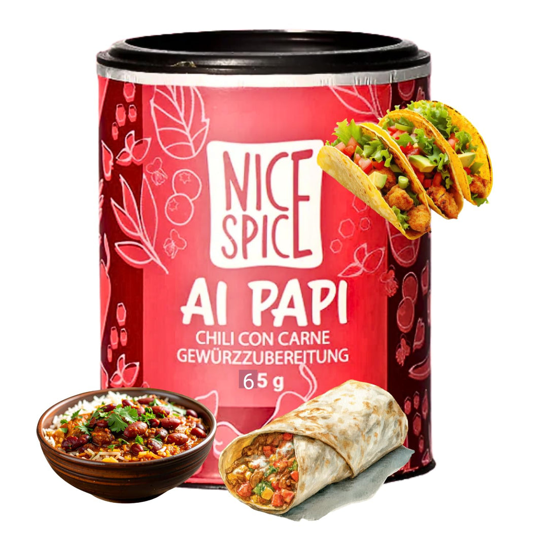 NICE SPICE Chili con Carne Gewürzmix 15 x 55g Gewürzmischungen für Chili mit Fleisch oder Fleischers