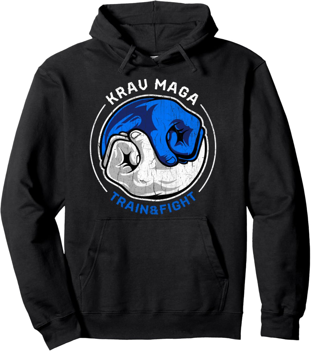 Kampfkunst Krav Maga Shirt Retro Zugkampf Yin Yang Faust Pullover Hoodie