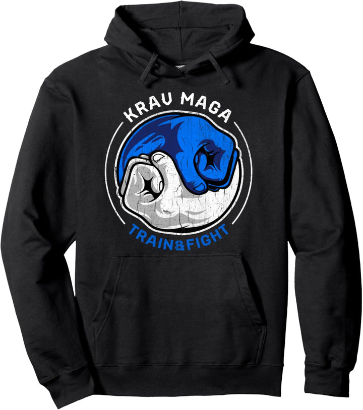 Kampfkunst Krav Maga Shirt Retro Zugkampf Yin Yang Faust Pullover Hoodie