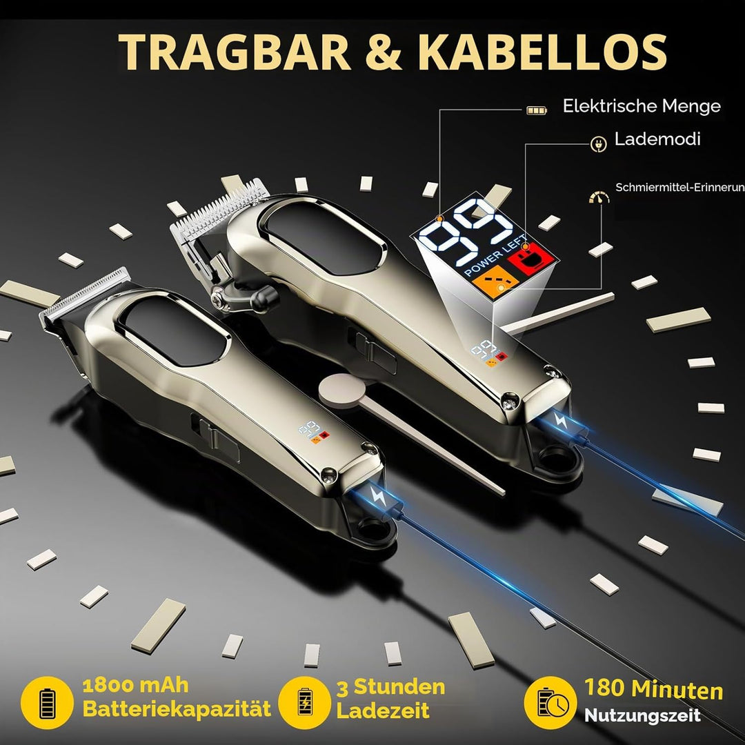 Singhere Haarschneidemaschine - Schnurloser Zero-Gap Trimmer für Männer, professionelles Trimmer-Set