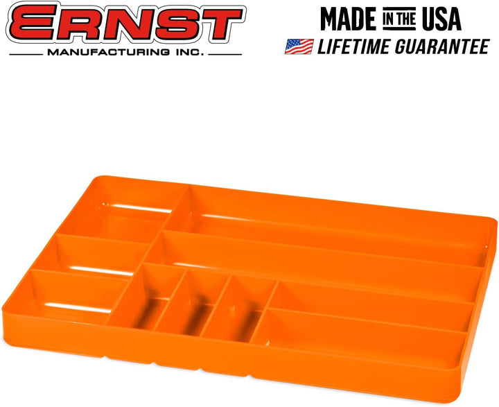 Ernst Manufacturing 5019 Home and Garage Organizer Tray 10 Fächer Orange Orange/Abendrot im Zickzack