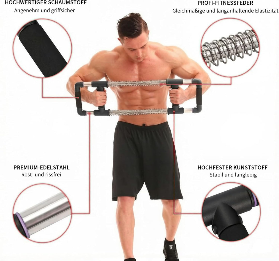 GOFITNESS Push Down Bar Brusttrainer Fitnessgerät für Zuhause - Krafttraining Sportgerät für Brustmu